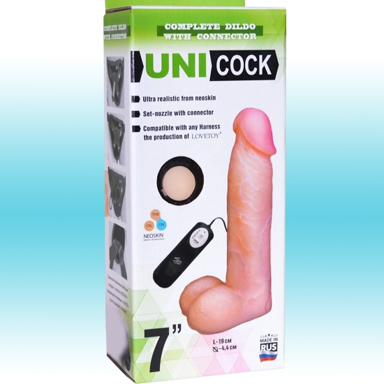 Фаллос-вибратор Unicock 7", Lovetoy